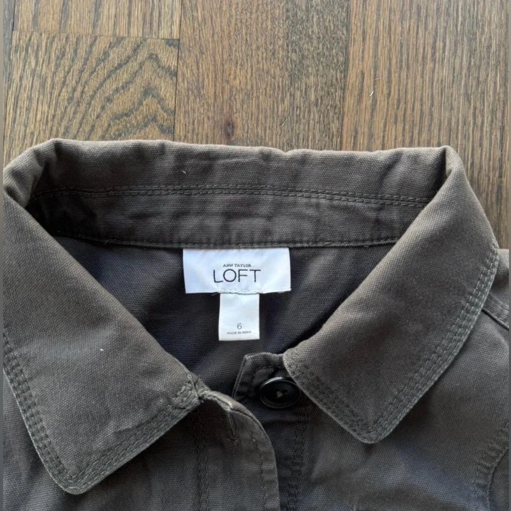 LOFT Brown Tie-Waist Utility Jacket - Picture 2 of 2